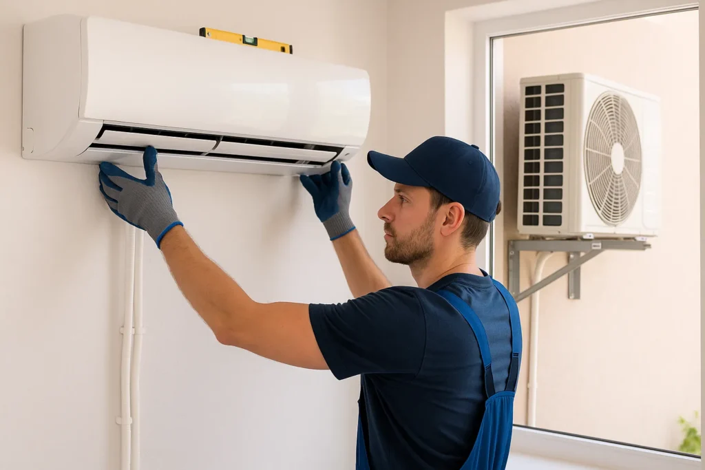 Instalação profissional de ar-condicionado